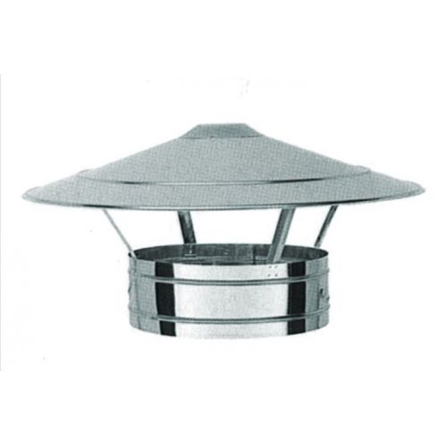 Sombrerete inoxidable AISI-316 Simple pared diametro 150 mm